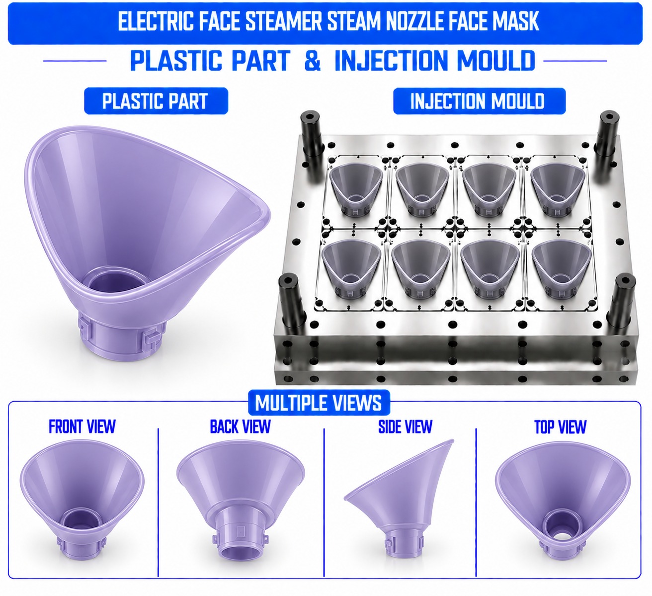 Electric Face Steamer Plastic Steam Nozzle Face Mask Mould and Moulding Service